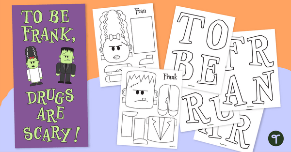 Go to Red Ribbon Week and Halloween Door Decorating Kit teaching resource