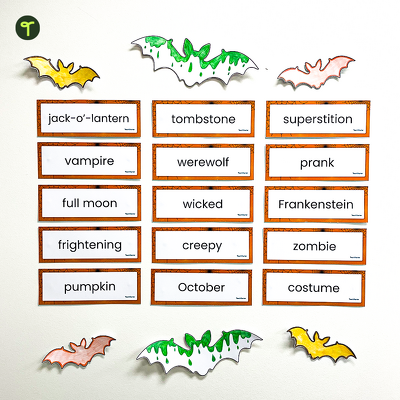 Halloween Word Wall Vocabulary teaching resource