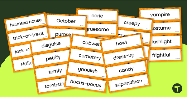 Halloween Word Wall Vocabulary teaching resource