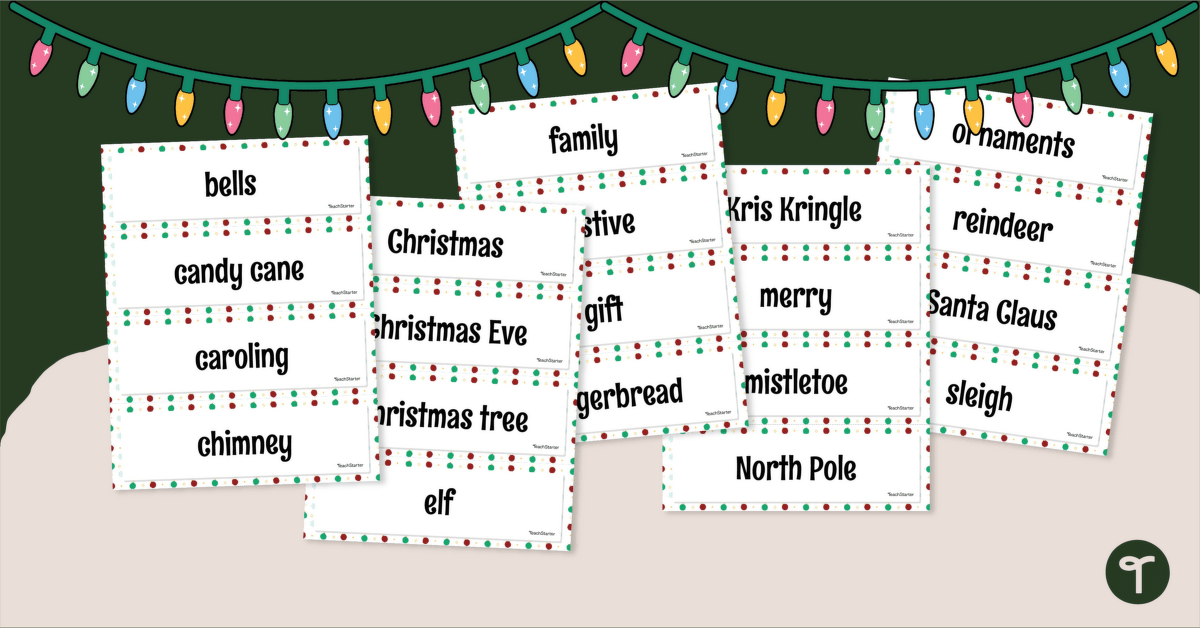 Christmas Vocabulary Word Wall teaching resource