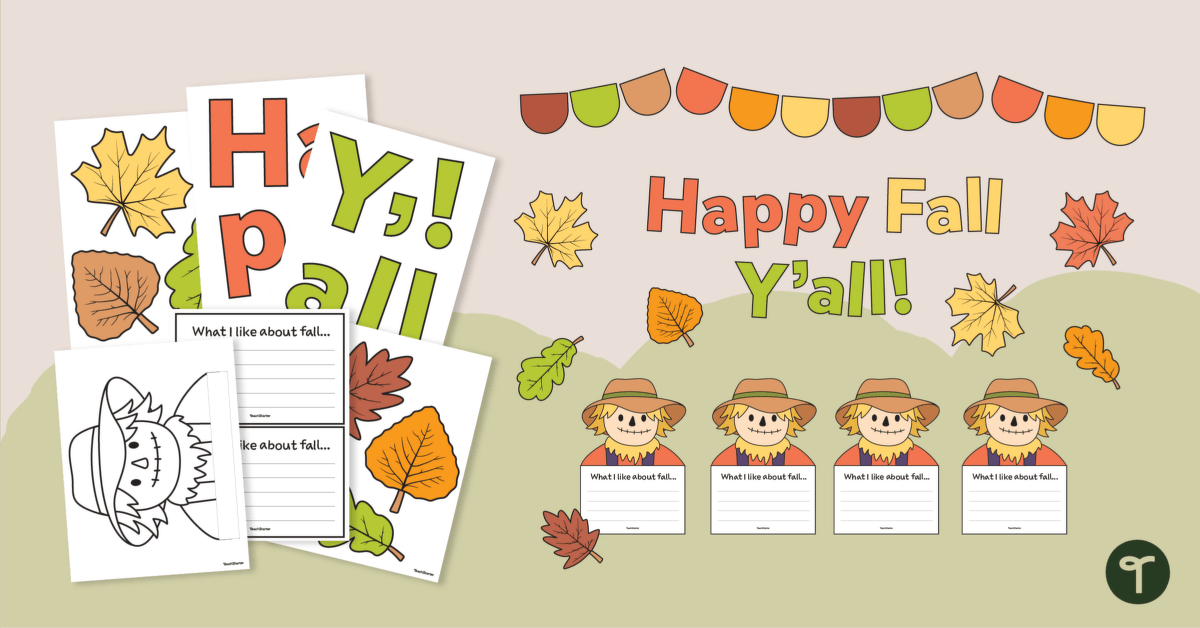 Happy Fall, Y'all Bulletin Board Display teaching resource