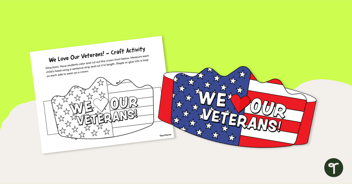 Veterans Day Headband teaching resource