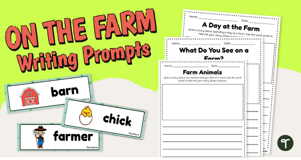 On the Farm - Vocabulary and Writing Prompts | Teach Starter