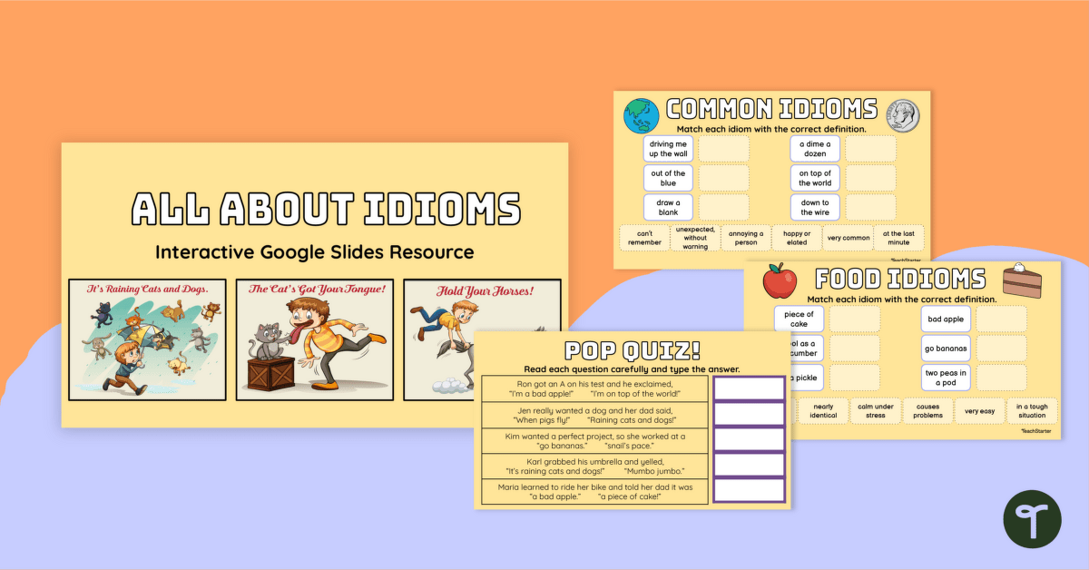 Google Slides Interactive - Idioms Activity teaching resource