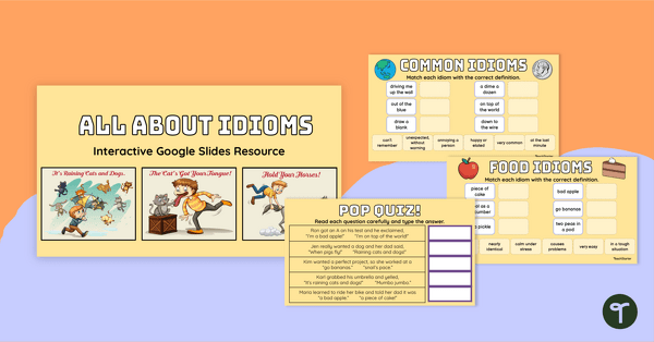 Google Slides Interactive - Idioms Activity teaching resource
