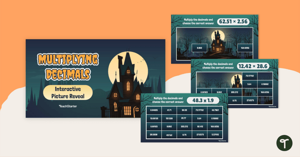 Image of Multiplying Decimals – Interactive Picture Reveal (Halloween)