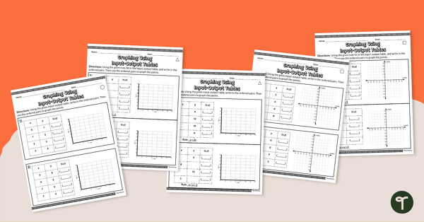 Go to Graphing Using Input-Output Tables – Differentiated Worksheets teaching resource