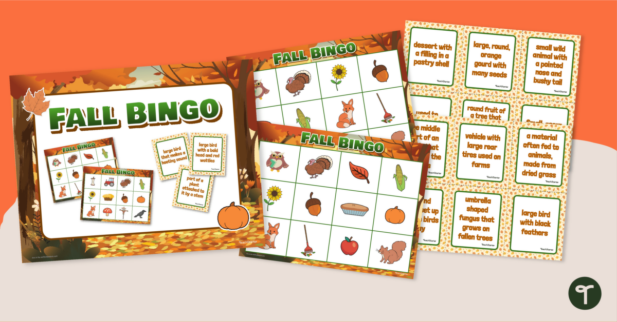 Fall Bingo Game teaching resource