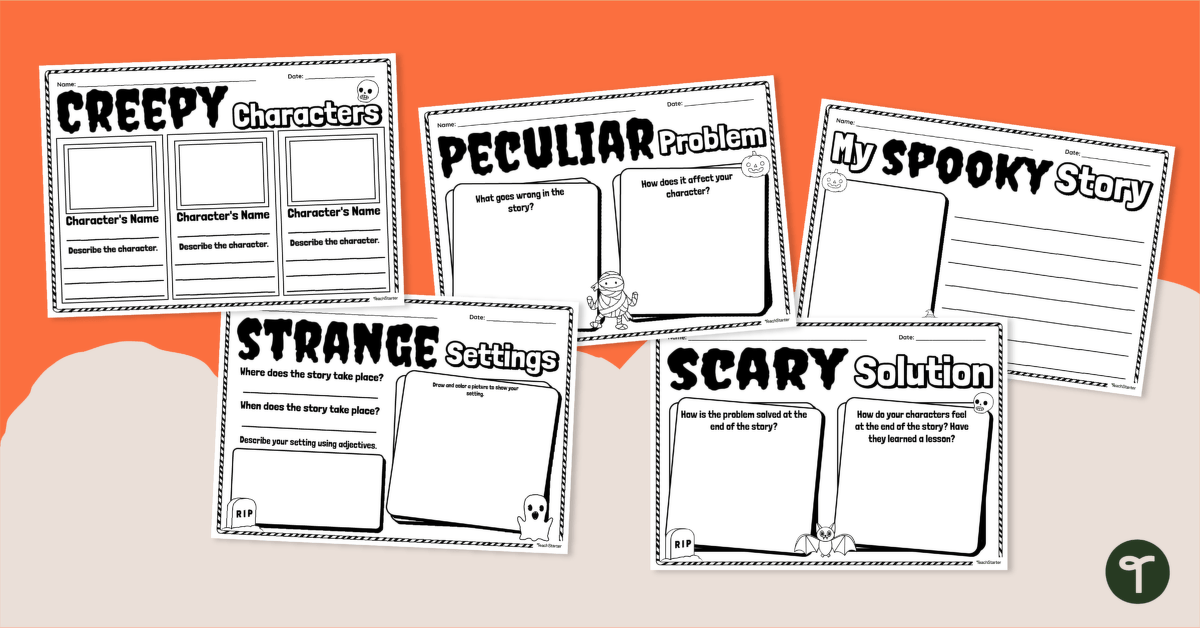 Write a Spooky Story - Scaffolded Writing Project teaching resource
