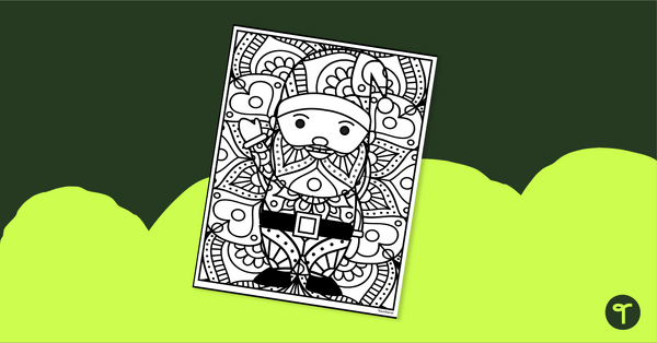 Santa Coloring Page - Mindful Coloring teaching resource