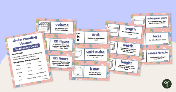 Go to Understanding Volume - Vocabulary Cards teaching resource