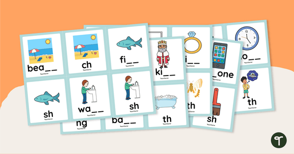 Consonant Digraphs Match-Up Activity teaching resource