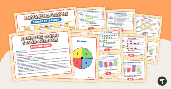 Analyzing Graphs (Scaled Intervals) – Board Game teaching resource
