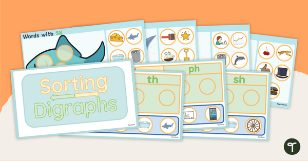 Consonant Digraphs - Interactive Sorting Activity teaching resource