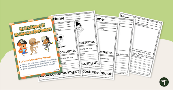 Write About It! Halloween Costumes teaching resource