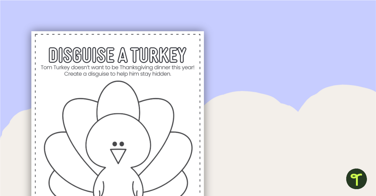 Disguise A Turkey Template Printable