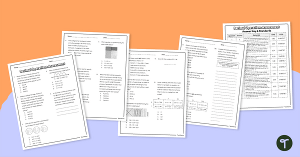 Image of 5th Grade Decimal Operations Assessment