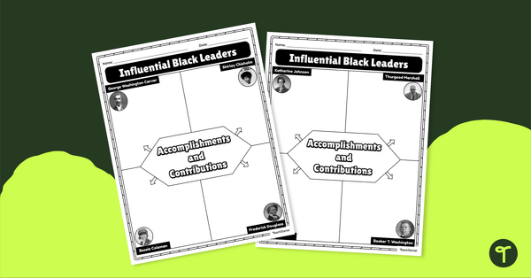 Influential Black Leaders Research Organizers teaching resource