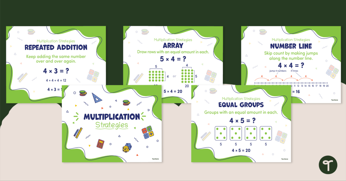 Multiplication Strategies – Classroom Poster Pack teaching resource