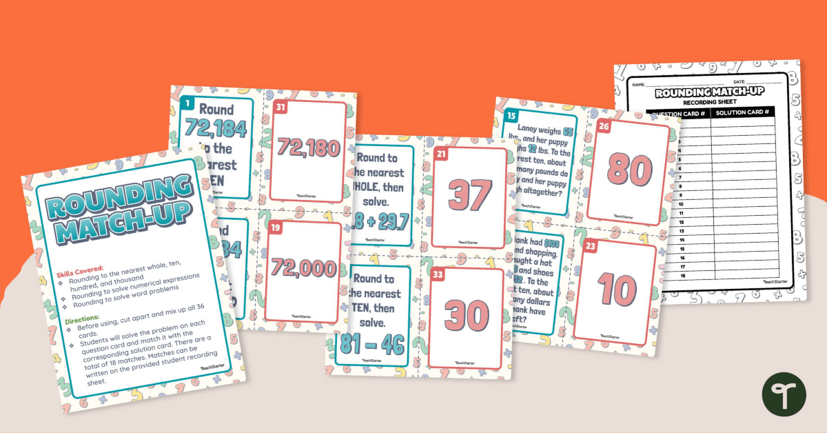 Rounding Match-Up Activity teaching-resource