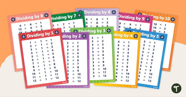 Division Facts – Poster Pack teaching resource