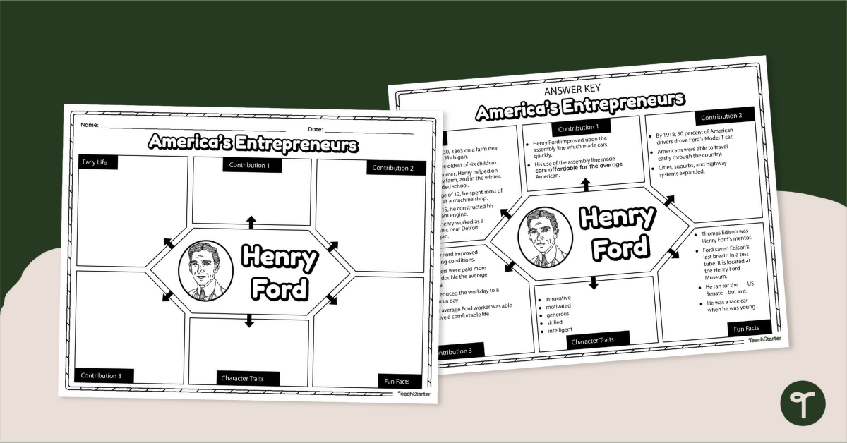 Henry Ford Graphic Organizer teaching resource