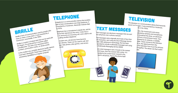 History of Communication - Poster Pack teaching resource
