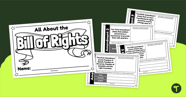 Go to Bill of Rights Mini-Book teaching resource