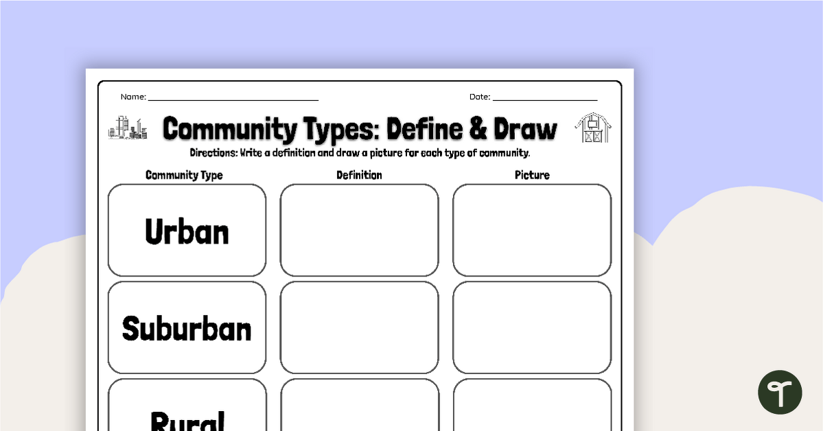 Community Types: Define and Draw teaching resource