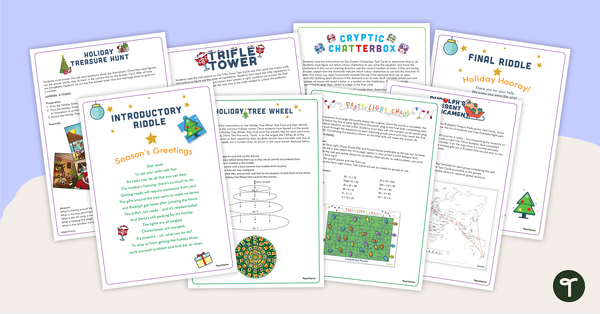 Go to Holiday Code Cracker: Middle Years – Whole Class Holiday Game teaching resource