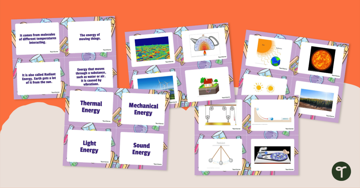 Forms of Energy Sorting Activity teaching resource