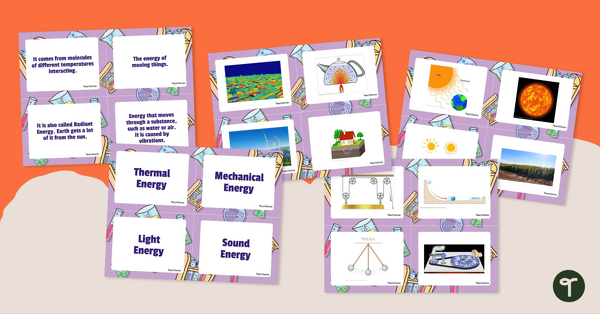 Image of Forms of Energy Sorting Activity