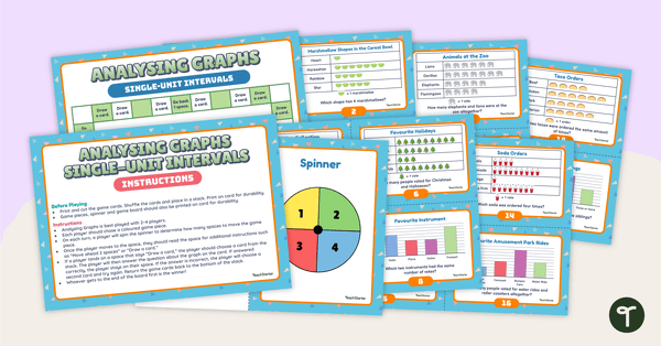 Analysing Graphs (Single-Unit Intervals) Board Game teaching resource