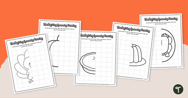 Go to Thanksgiving Symmetry Worksheets teaching resource
