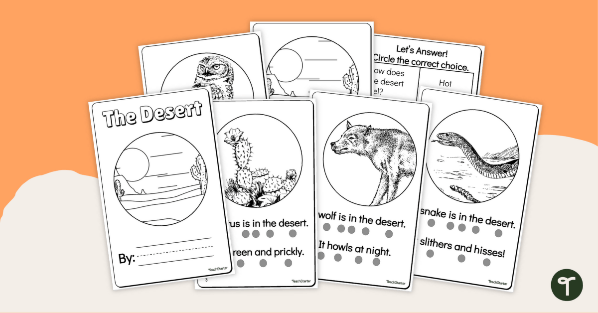 Desert Mini-Book - Printable Reader teaching resource