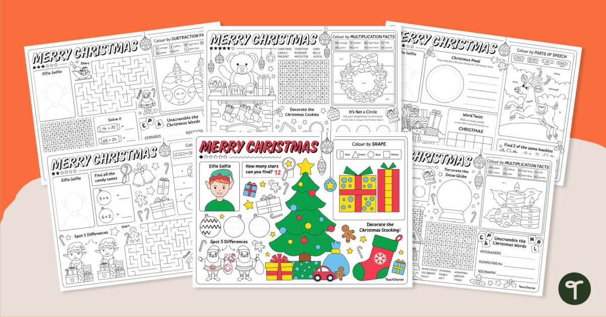 Christmas Activity Sheets teaching resource