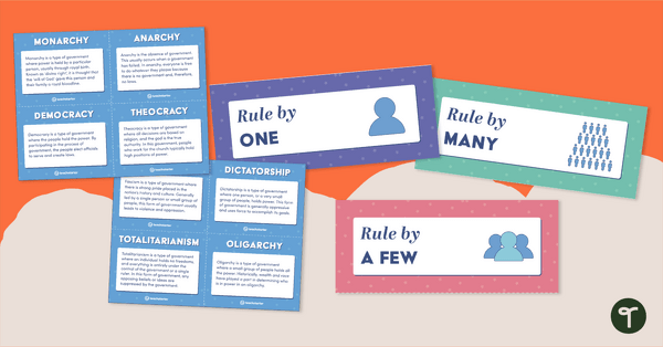 Go to Government Types – Fact Cards and Sorting Activity teaching resource