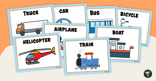 Image of Transportation Themed Preschool Poster Pack