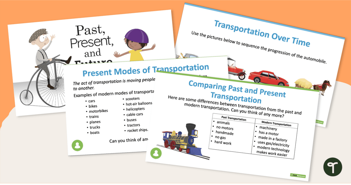 Transportation – Past, Present, and Future Slide Deck teaching resource