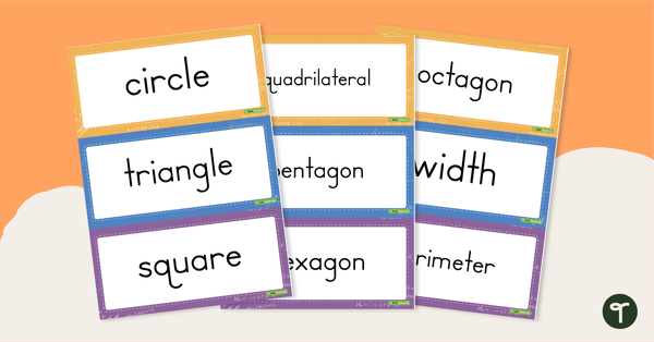 Go to Mathematics Word Wall teaching resource