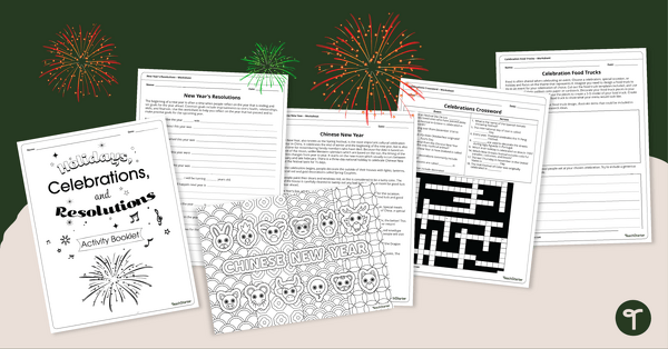 Image of New Year's Resolution and Goal Setting Workbook - Upper Grades