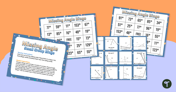 Missing Angle Small Group Bingo teaching resource