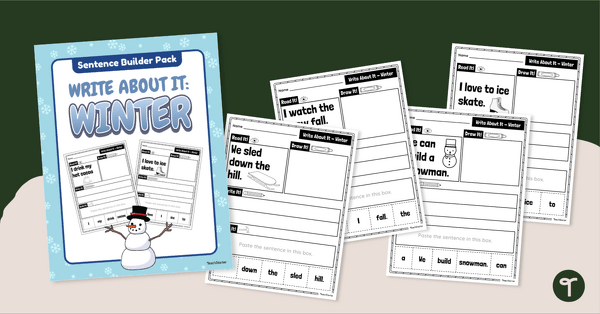 Go to Write About It! Winter Sentence Builder Pack teaching resource