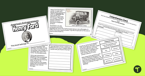 Go to Henry Ford Mini Book teaching resource