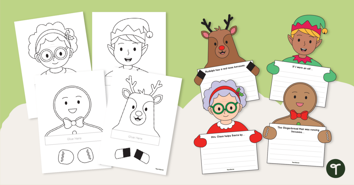 Kids' Christmas Craft and Holiday Writing Prompts teaching resource