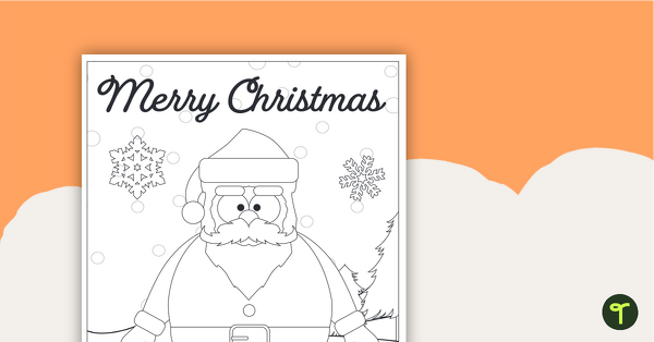 Go to Santa Coloring Page - Printable Christmas Worksheet teaching resource