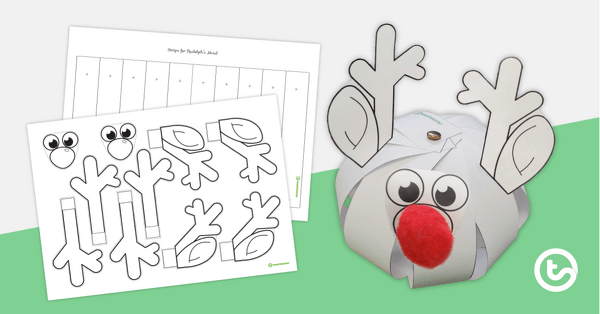 Christmas Craft - Reindeer Bauble Template teaching resource