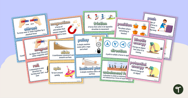 Image of Force and Motion Vocabulary Posters