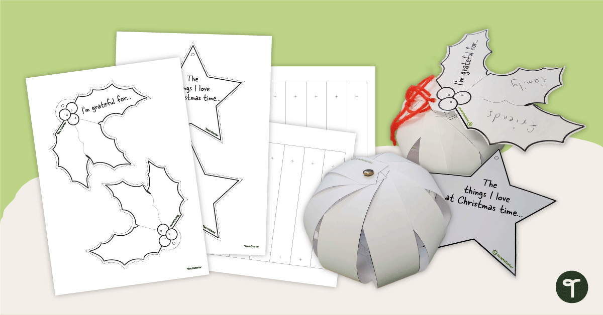 Printable Christmas Ornament Templates teaching resource