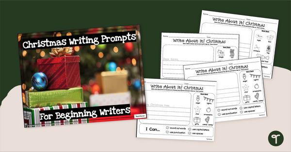 Go to Christmas Writing Prompts for Beginning Writers teaching resource